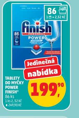 TABLETY DO MYČKY POWER FINISH 86 ks