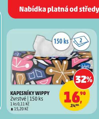 KAPESNÍKY WIPPY 2vrstvé | 150 ks