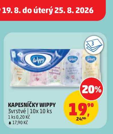 KAPESNÍČKY WIPPY 3vrstvé | 10x 10 ks