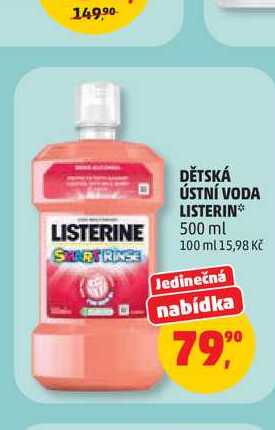 DĚTSKÁ ÚSTNÍ VODA LISTERIN⭑ 500 ml