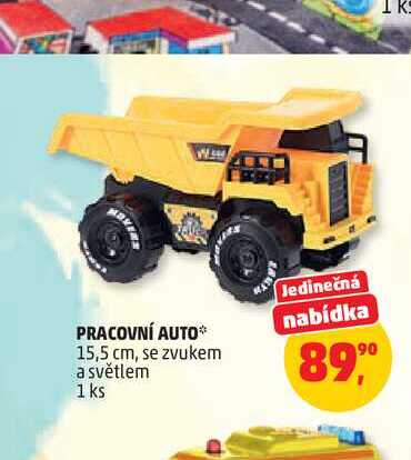 PRACOVNÍ AUTO* 15,5 cm, se zvukem a světlem 1 ks 