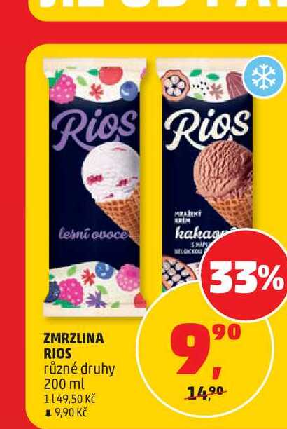 ZMRZLINA RIOS různé druhy 200 ml