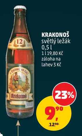 KRAKONOŠ světlý ležák 0,5l