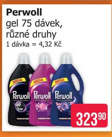 Perwoll gel 75 dávek, různé druhy