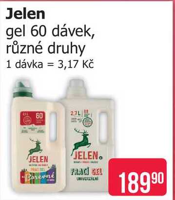 Jelen gel 60 dávek, různé druhy 