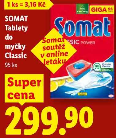 SOMAT Tablety do myčky Classic, 95 ks