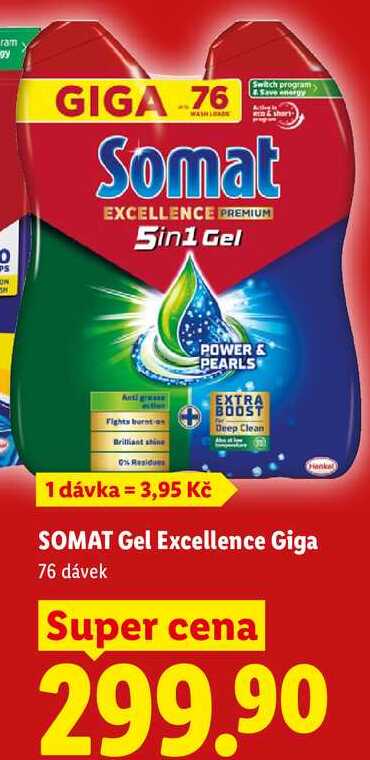 SOMAT Gel Excellence Giga, 76 dávek
