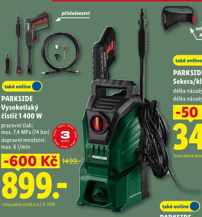 PARKSIDE Vysokotlaký čistič 1 400 W