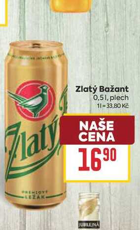 Zlatý Bažant 0,51, plech