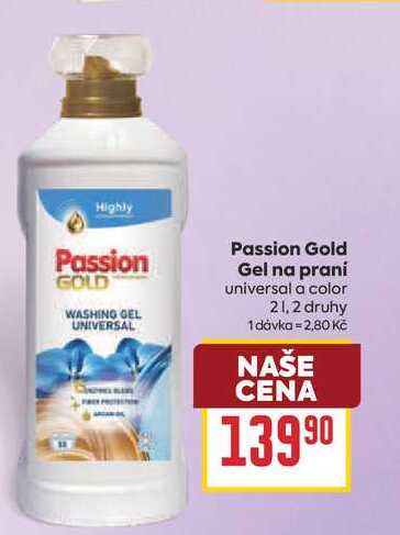 Passion Gold Gel na prani universal a color 2l