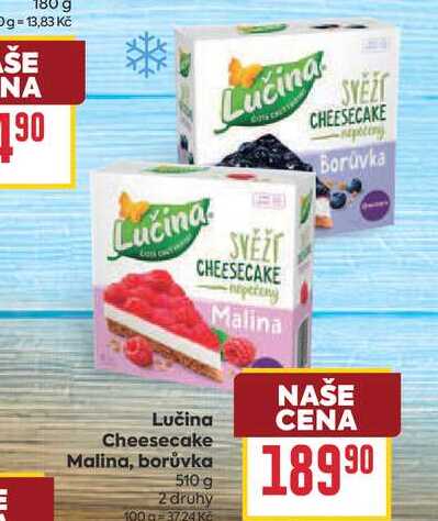 Lučina Cheesecake Malina, borůvka 510 g 