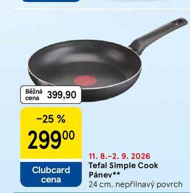Tefal Simple Cook Pánev, 24 cm, nepřilnavý povrch 