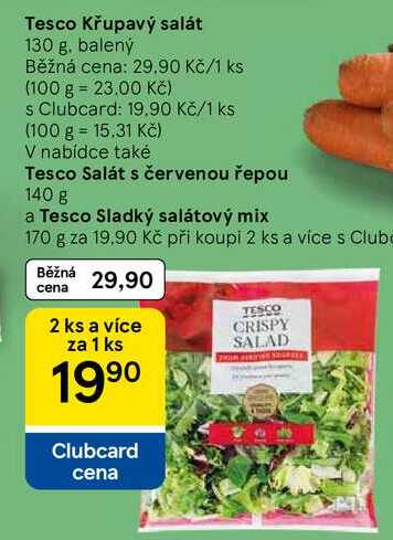 Tesco Křupavý salát, 130 g 