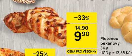 Pletenec pekanový, 84 g  