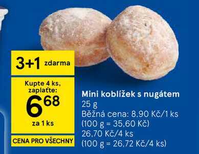 Mini koblížek s nugátem, 25 g