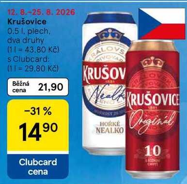Krušovice, 0.5 l, plech