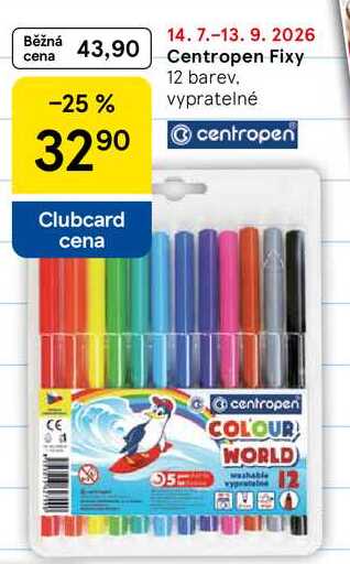 Centropen Fixy, 12 barev