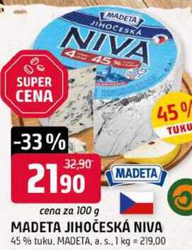 MADETA JIHOČESKÁ NIVA 45% tuku 100g