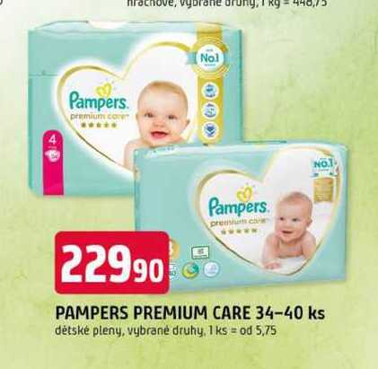 PAMPERS PREMIUM CARE 34-40 ks dětské pleny