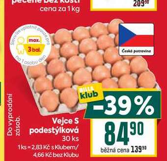 Vejce S podestýlková 30 ks