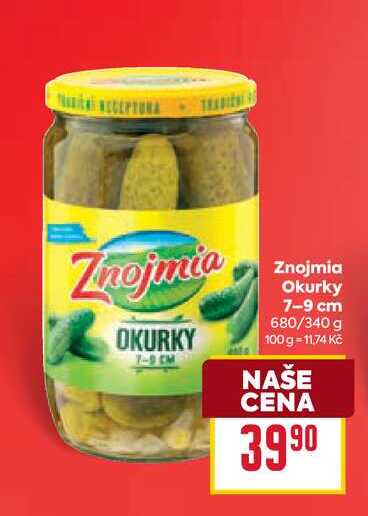 Znojmia Okurky 7-9 cm 680/340 g 