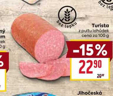 Turista z pultu lahůdek cena za 100 g 