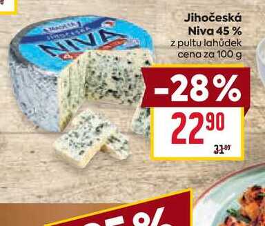 Jihočeská Niva 45% z pultu lahůdek cena za 100 g