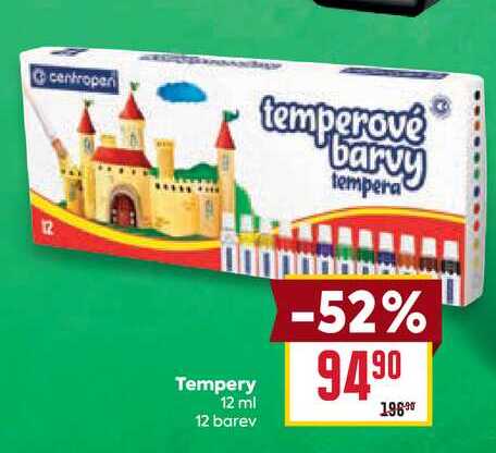 Tempery 12 ml 12 barev