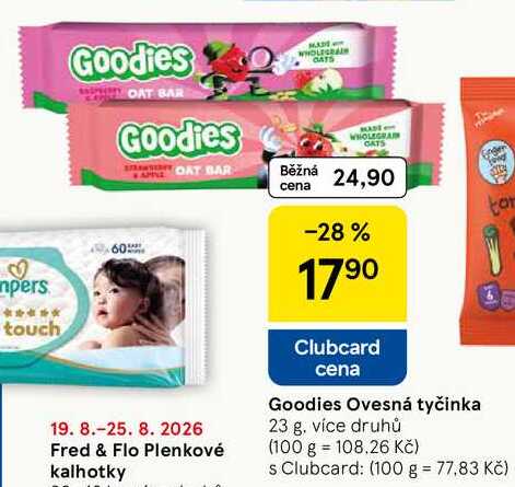 Goodies Ovesná tyčinka, 23 g, více druhů 