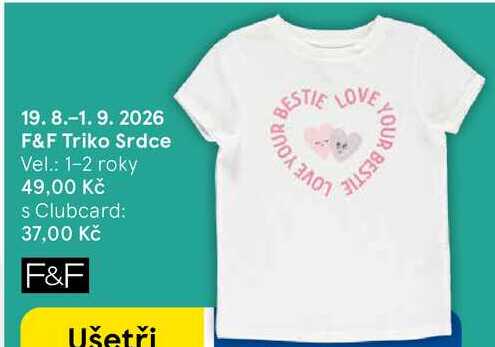 F&F Triko Srdce Vel.: 1-2 roky