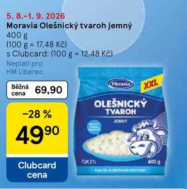 Moravia Olešnický tvaroh jemný, 400 g