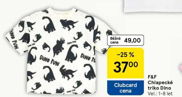 F&F Chlapecké triko Dino cena Vel.: 1-8 let