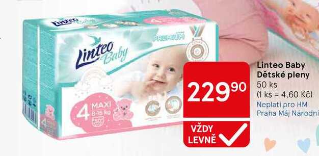 Linteo Baby Dětské pleny, 50 ks