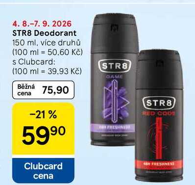STR8 tělový deodorant ve spreji, 150ml