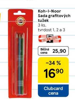 Koh-I-Noor Sada grafitových tužek, 3 ks. tvrdost 1, 2 a 3