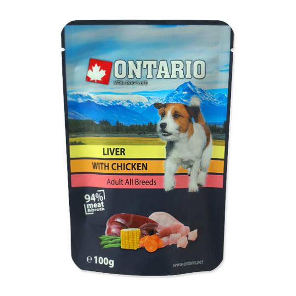 Ontario Kapsička játra s kuřecím ve vývaru pro psy