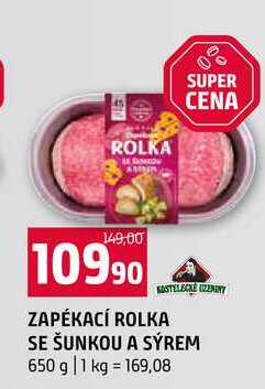 ZAPÉKACÍ ROLKA SE ŠUNKOU A SÝREM 650 g