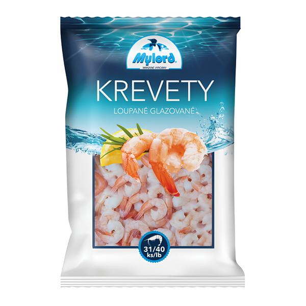 Mylord Premium Krevety loupané, glazované s ocáskem, vel. 31/40 ks/lb