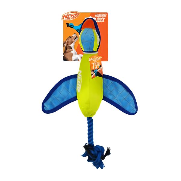 Nerf Dog Nylonová plyšová kachna se šuštícimi křídly na házení – 42 cm