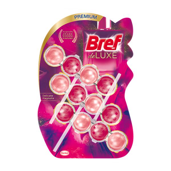 Bref DeLuxe Delicate Magnolia tuhý WC blok (3x 50 g)
