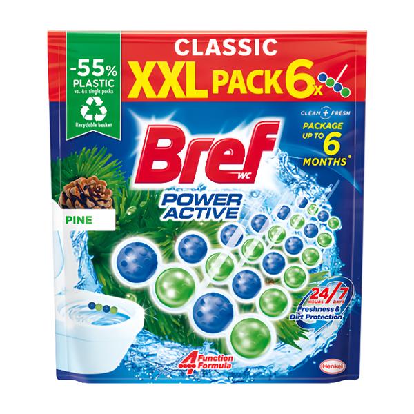 Bref Power Active Pine tuhý WC blok (6x 50 g)