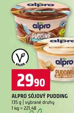 ALPRO SÓJOVÝ PUDDING 135 g vybrané druhy