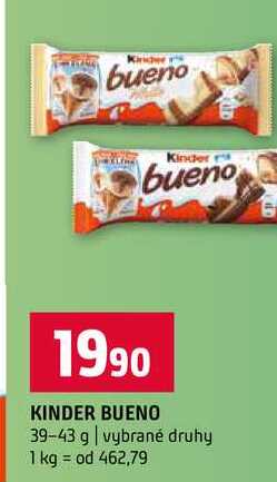 KINDER BUENO 39-43 g vybrané druhy