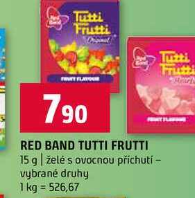 RED BAND TUTTI FRUTTI 15 g želé s ovocnou příchutí vybrané druhy
