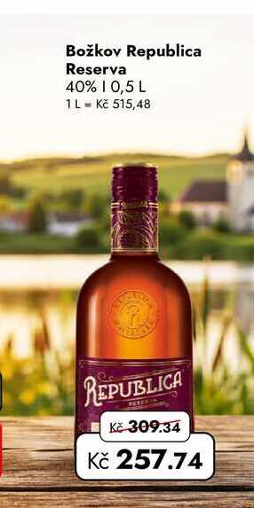 Božkov Republica Reserva 40% 0,5 L
