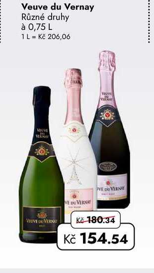 Veuve du Vernay Různé druhy à 0,75 L 1 L