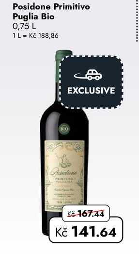 Posidone Primitivo Puglia Bio 0,75 L        