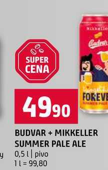 BUDVAR + MIKKELLER SUMMER PALE ALE y 0,5l pivo