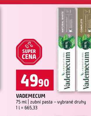 VADEMECUM 75 ml zubní pasta vybrané druhy 