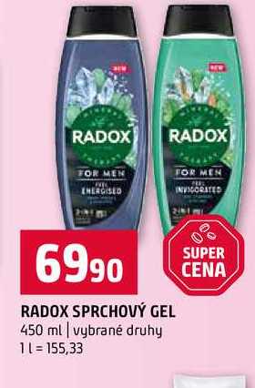 RADOX SPRCHOVÝ GEL 450 ml vybrané druhy